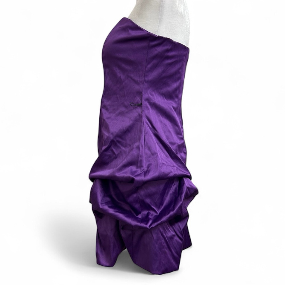 Wishes Wishes Wishes Size 9 Strapless Purple Bubble Hem Party Dress - Picture 5 of 12
